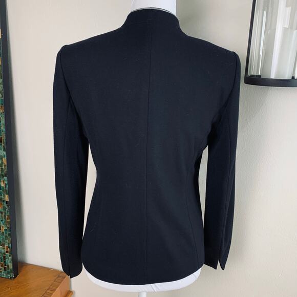 Vintage Kasper Size 4P Embroidered Dressy Blazer Jacket Black Formal Career - Picture 7 of 9